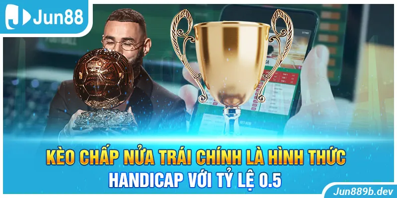 Kèo chấp nửa trái chính là hình thức Handicap với tỷ lệ 0.5