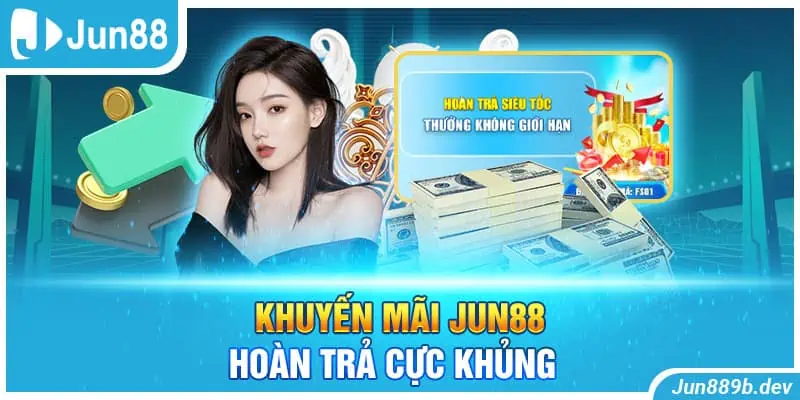 Khuyến mãi Jun88 hoàn trả cực khủng