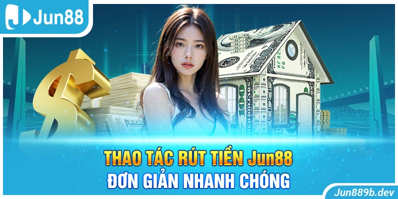 Thao tác rút tiền Jun88 đơn giản nhanh chóng